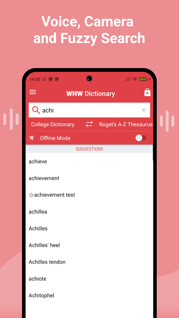 اسکرین شات 2 برنامه Webster's English & Thesaurus