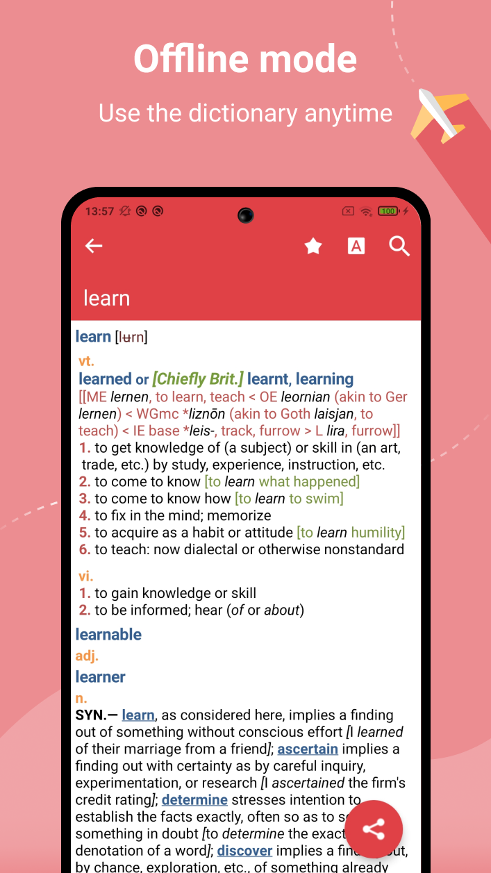 اسکرین شات 3 برنامه Webster's English & Thesaurus