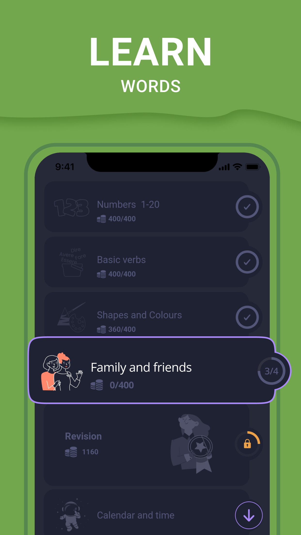اسکرین شات 3 برنامه Learn Italian A1-B1 | 2Shine