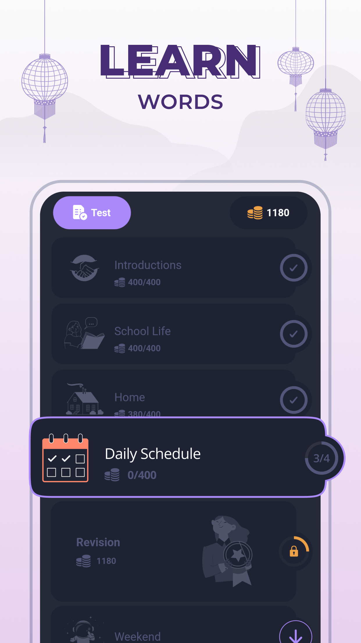 اسکرین شات 3 برنامه Korean Words A1-B1 | 2Shine