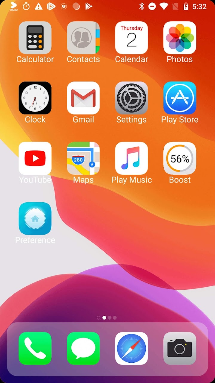 اسکرین شات 1 برنامه iLauncher X - new iOS theme for iphone launcher