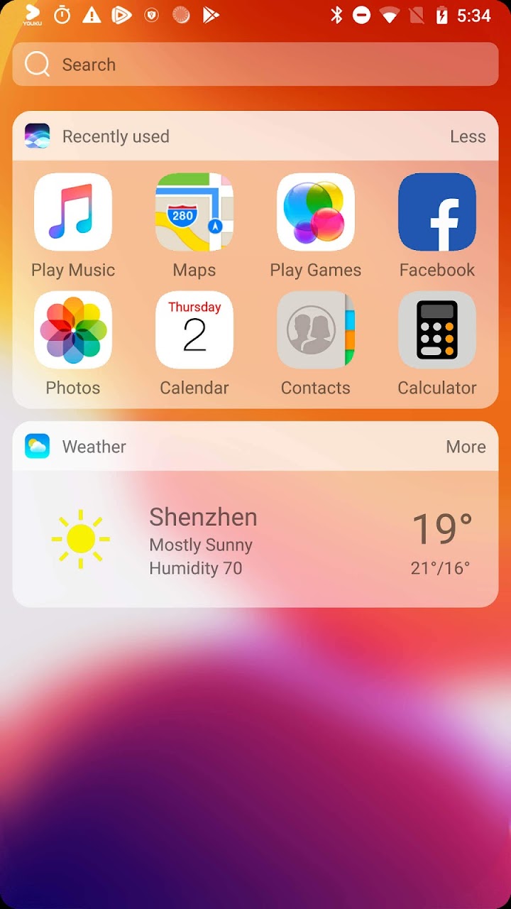 اسکرین شات 5 برنامه iLauncher X - new iOS theme for iphone launcher