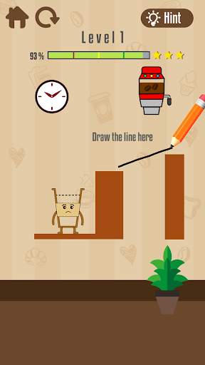 اسکرین شات 1 بازی Where's My Coffee? Draw Line