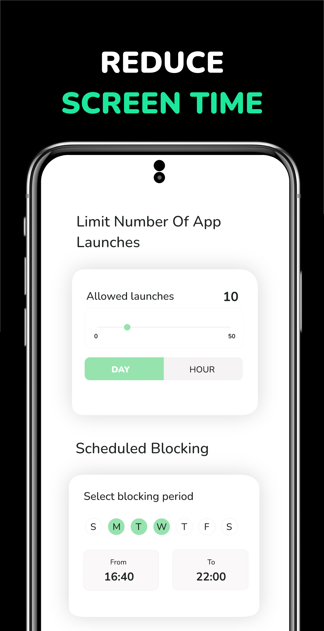 اسکرین شات 3 برنامه App blocker - Focus Keeper Max