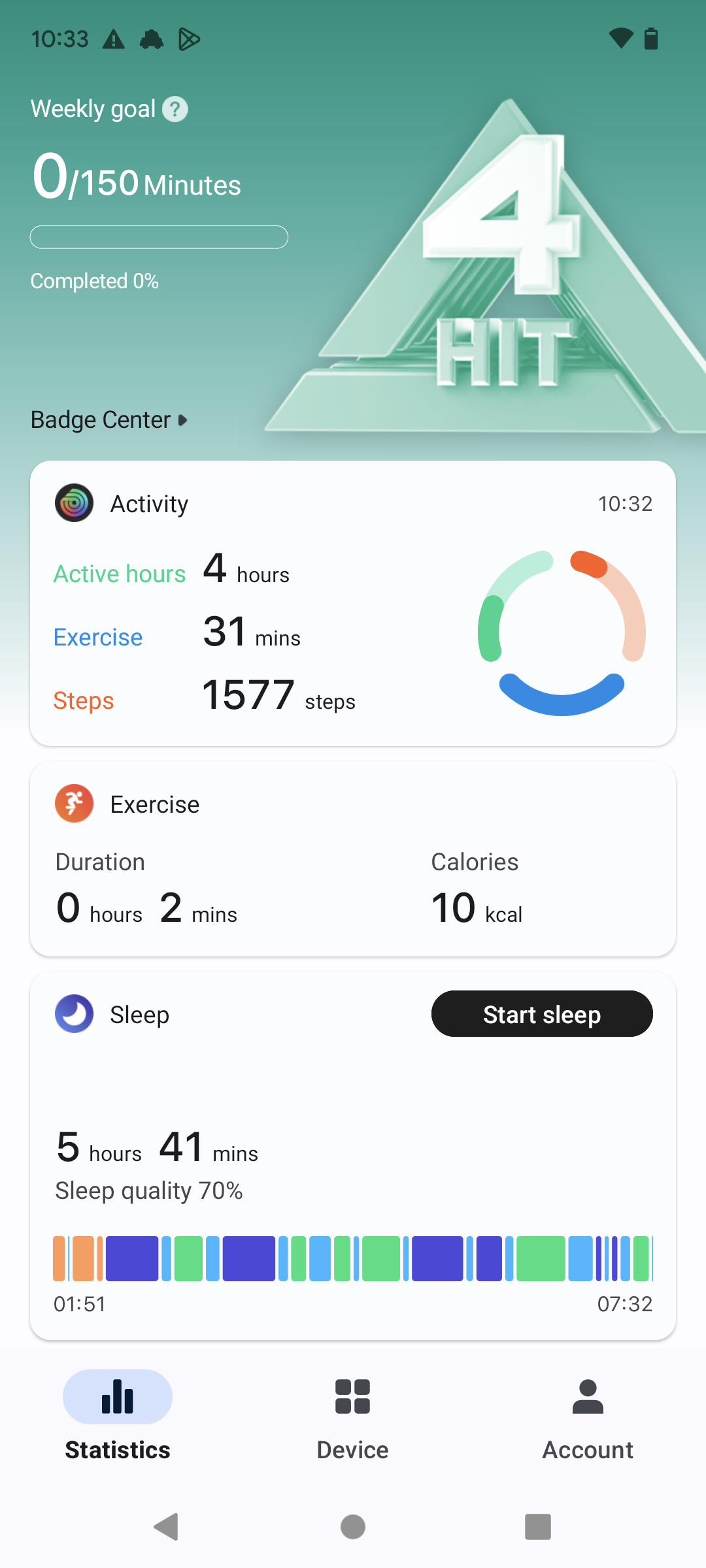 اسکرین شات 1 برنامه Mobvoi Health