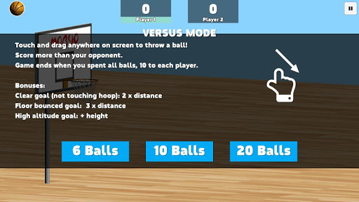 اسکرین شات 4 بازی 2 Player Free Throw Basketball