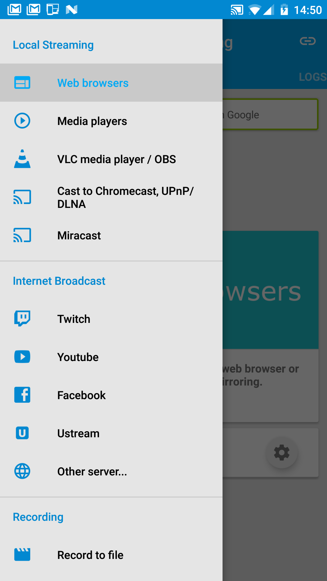اسکرین شات 1 برنامه Screen Stream Mirroring
