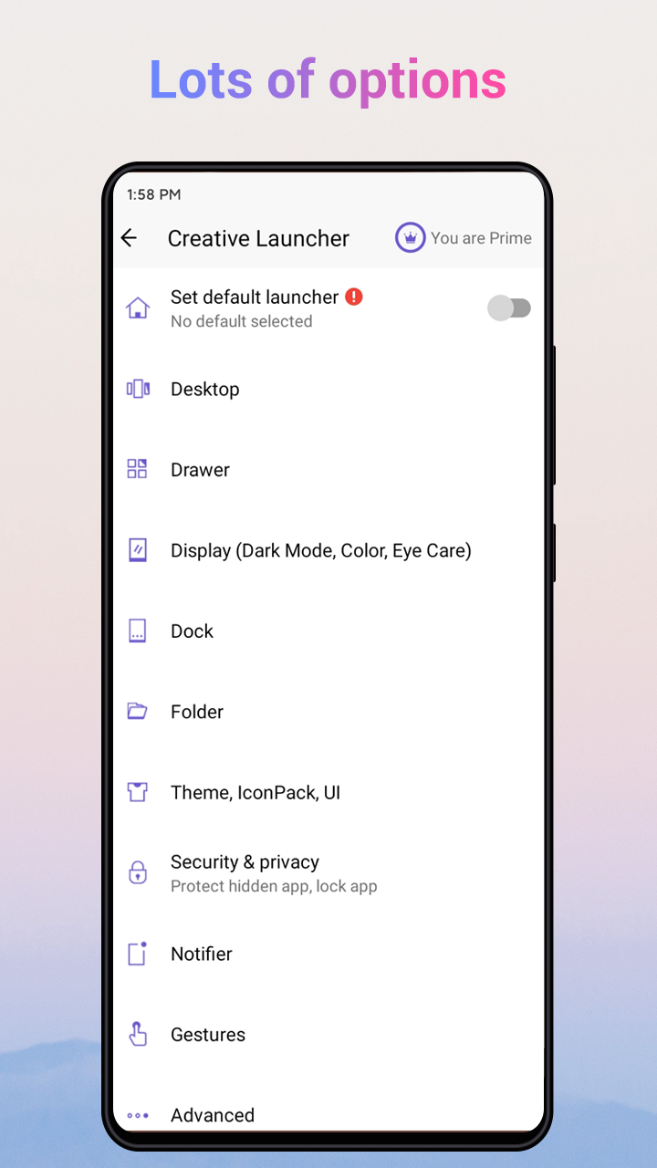 اسکرین شات 7 برنامه Creative Launcher -Quick,Smart