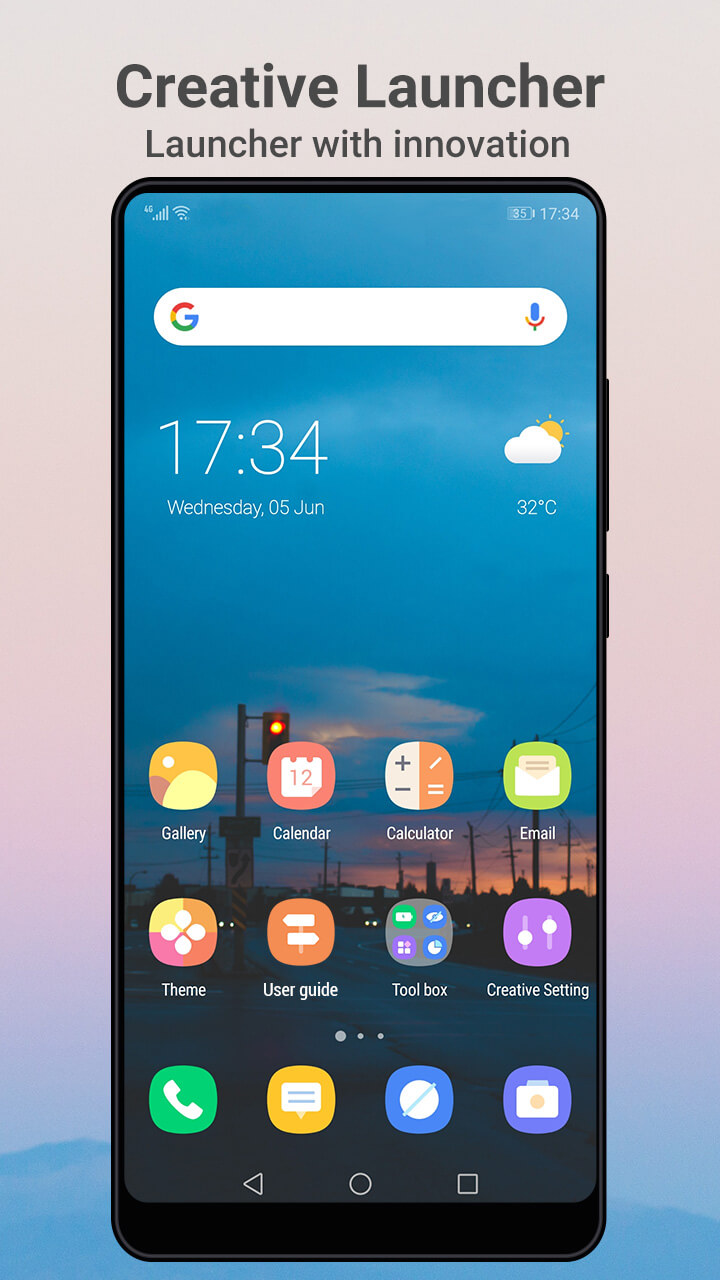 اسکرین شات 1 برنامه Creative Launcher -Quick,Smart