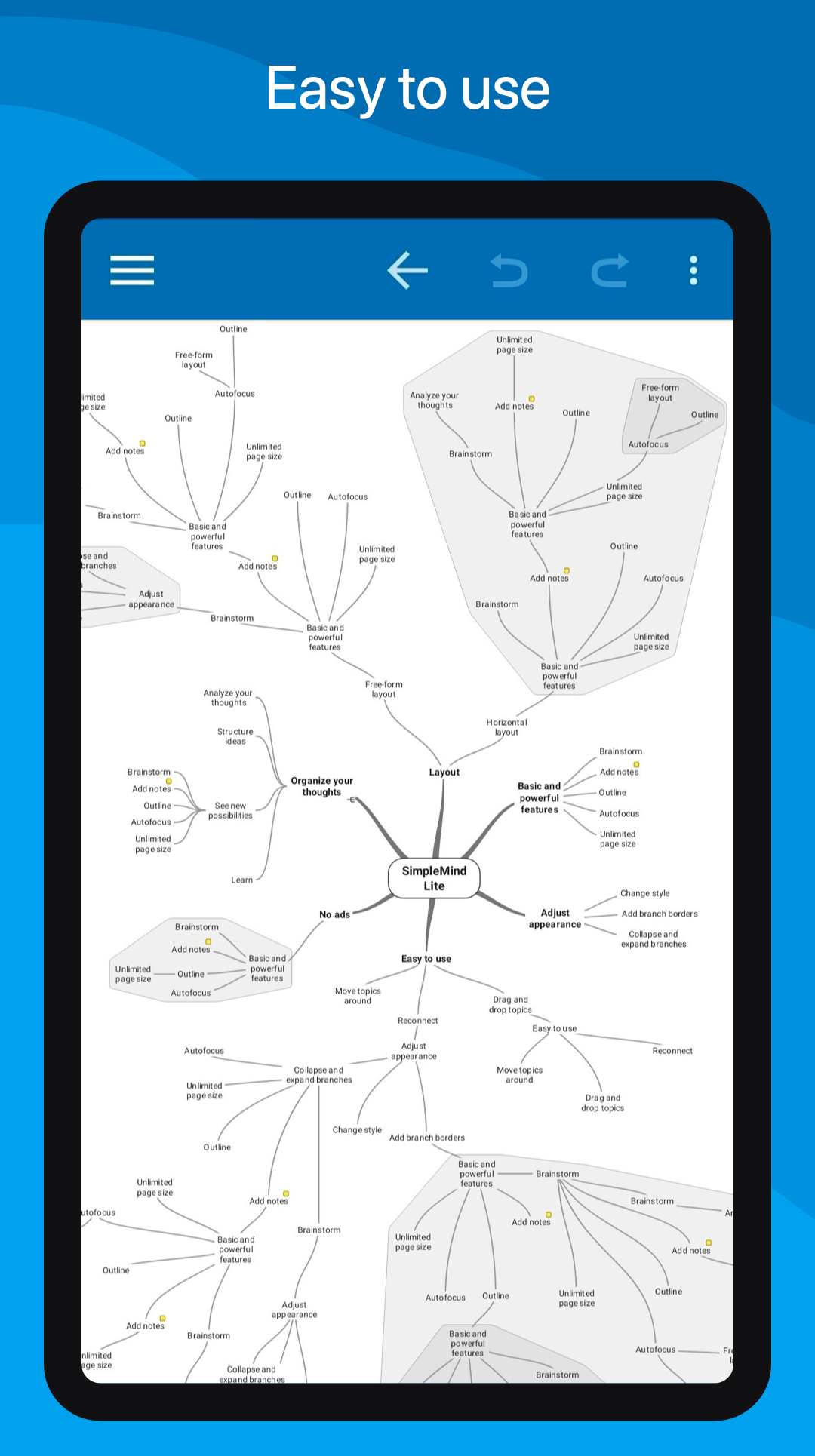 اسکرین شات 4 برنامه SimpleMind Lite - Mind Mapping
