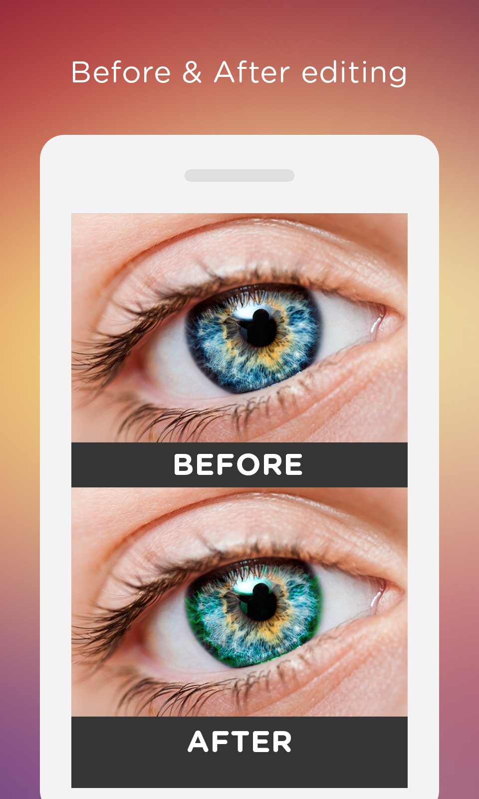 اسکرین شات 6 برنامه Eye Color Changer Photo Editor
