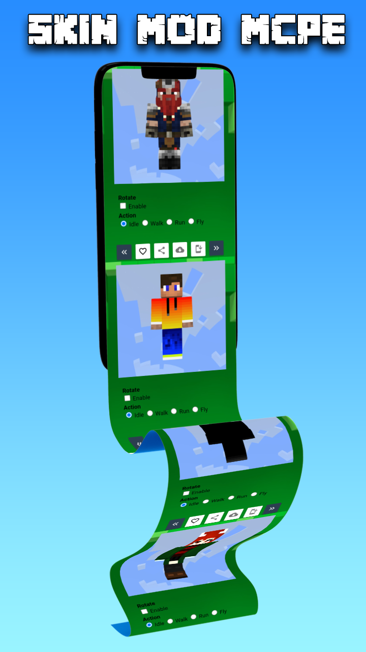 اسکرین شات 2 برنامه Skin Morphing Minecraft PE
