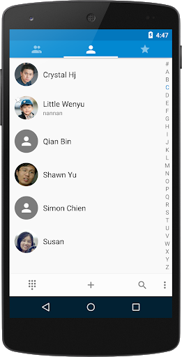 اسکرین شات 2 برنامه ExDialer - Dialer & Contacts