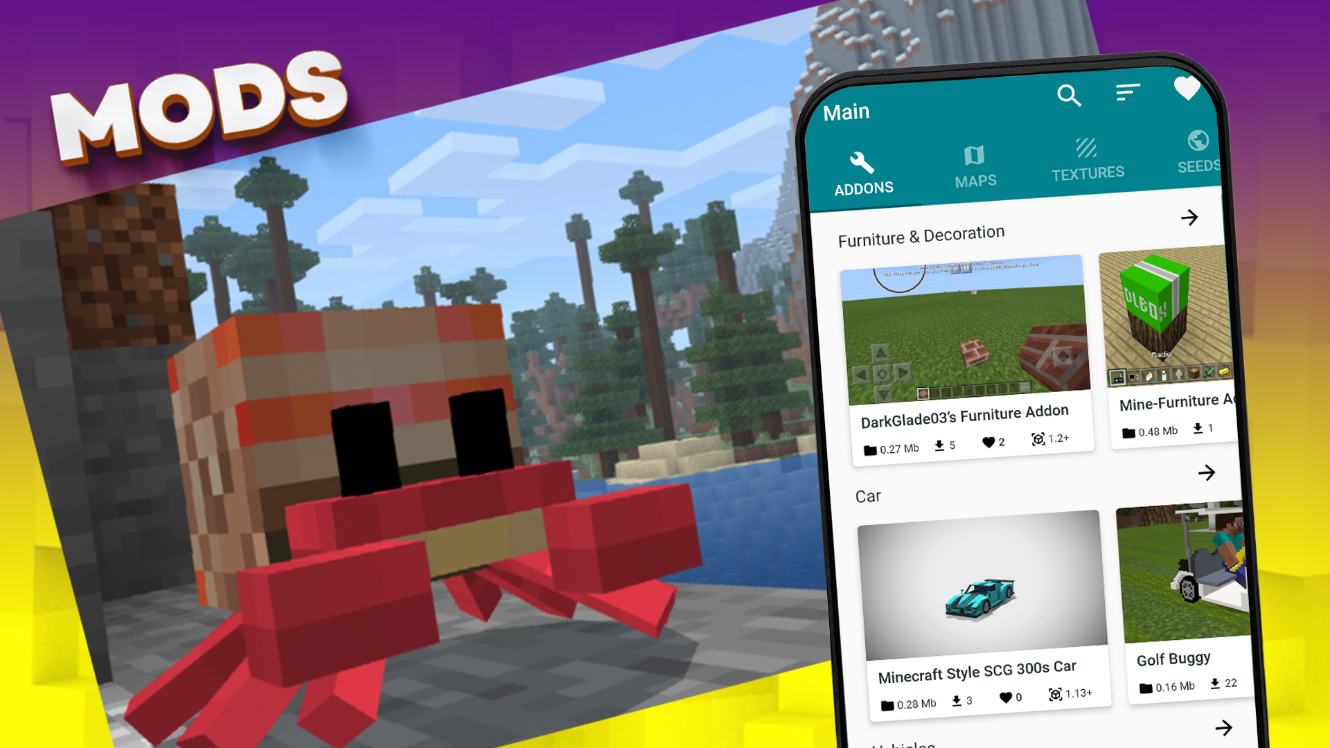 اسکرین شات 1 برنامه Mods, maps skins for Minecraft