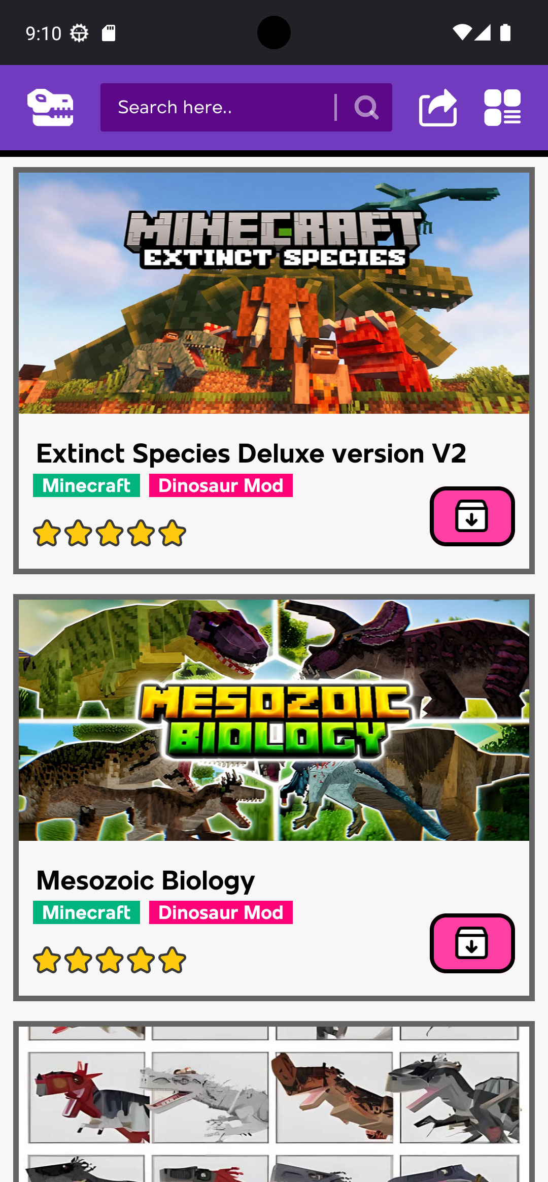 اسکرین شات 7 برنامه Dinosaur Craft Mods Minecraft