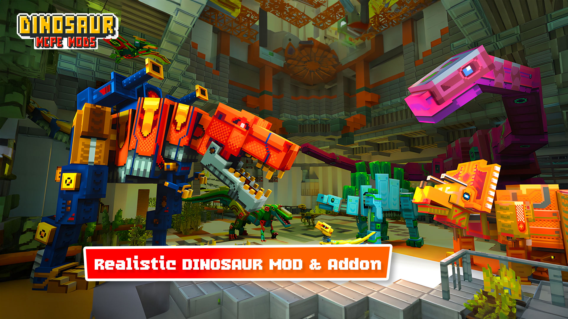 اسکرین شات 3 برنامه Dinosaur Craft Mods Minecraft