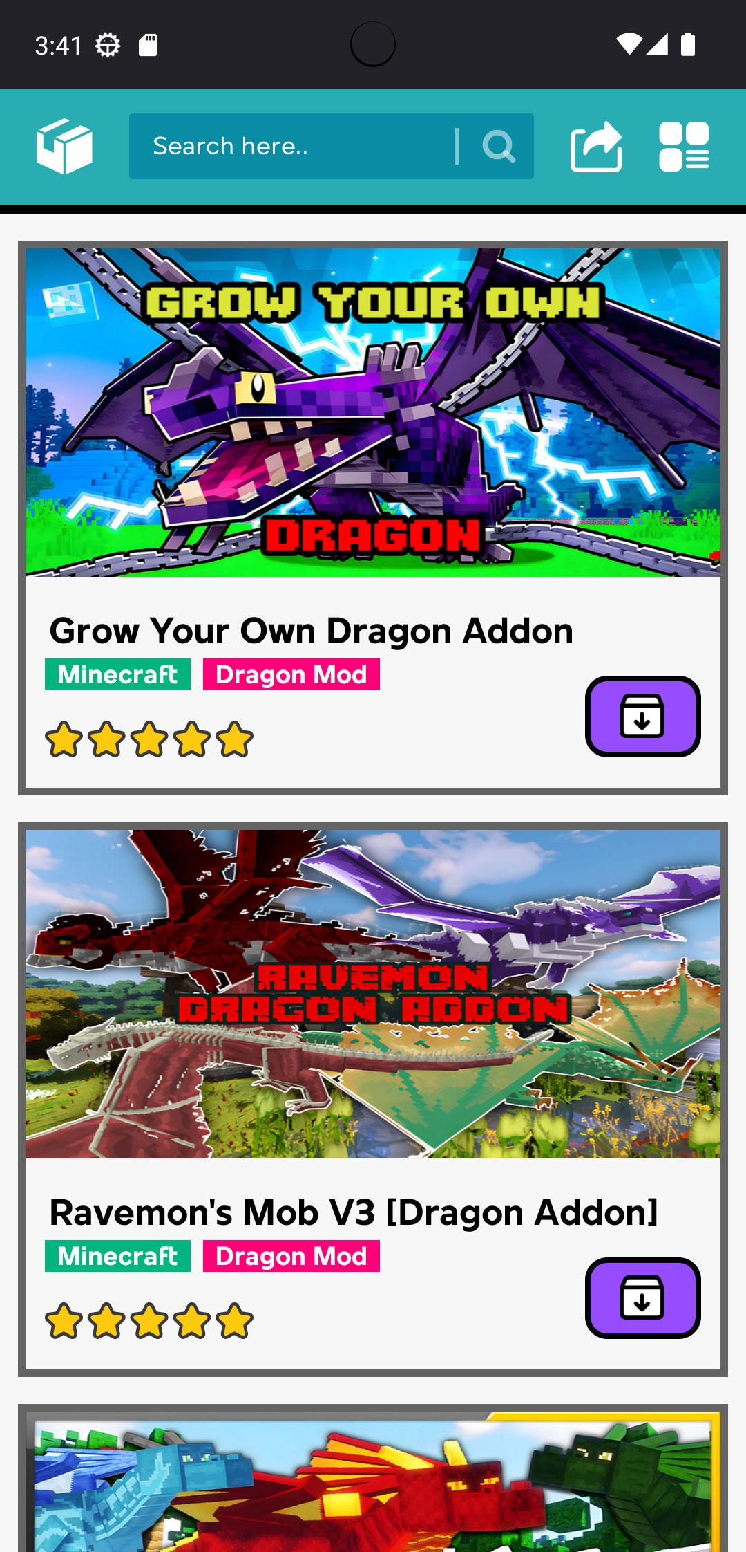اسکرین شات 6 برنامه Fantasy Dragons Mod Minecraft