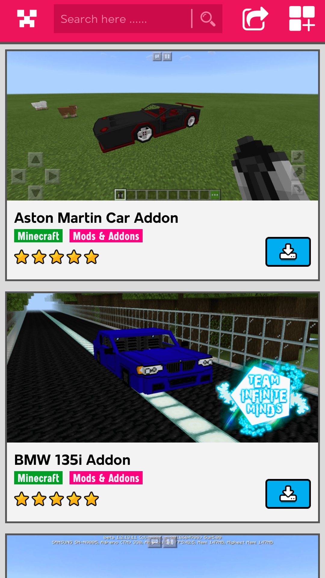 اسکرین شات 7 برنامه Cars Mod Vehicle for Minecraft