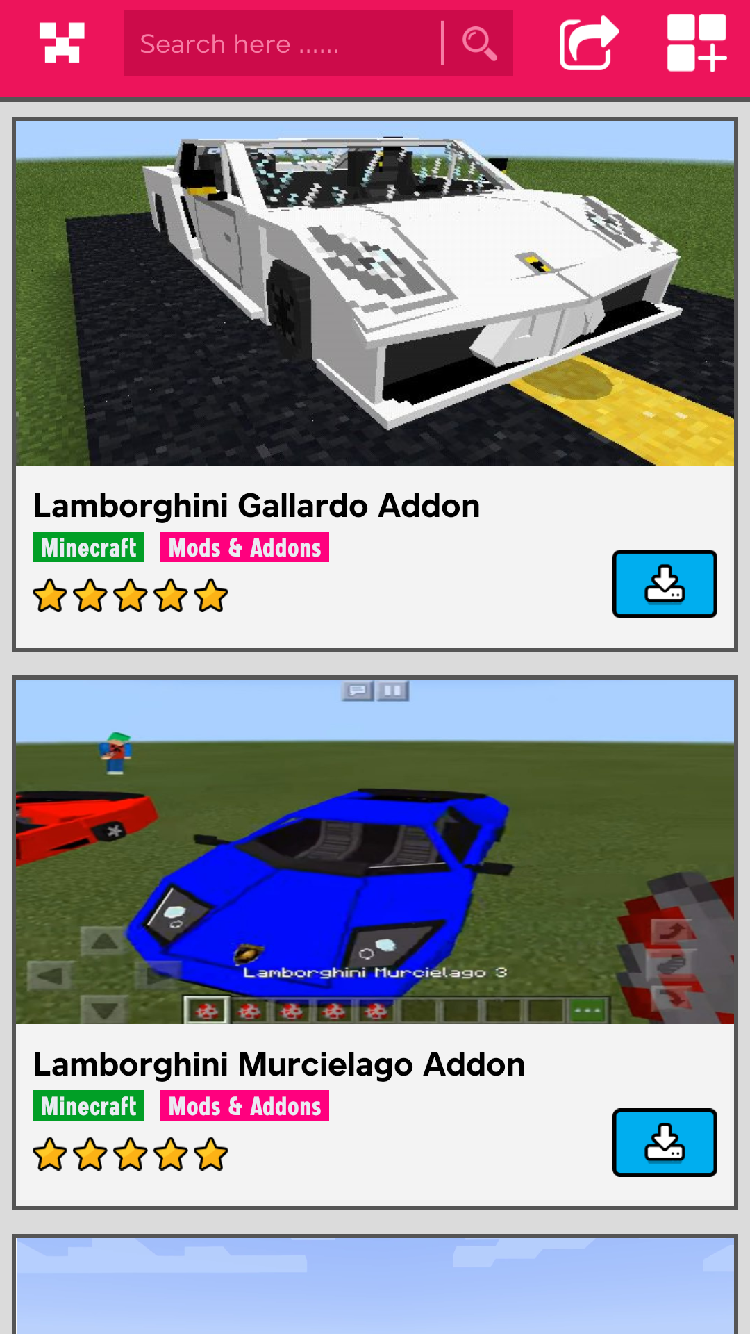 اسکرین شات 6 برنامه Cars Mod Vehicle for Minecraft