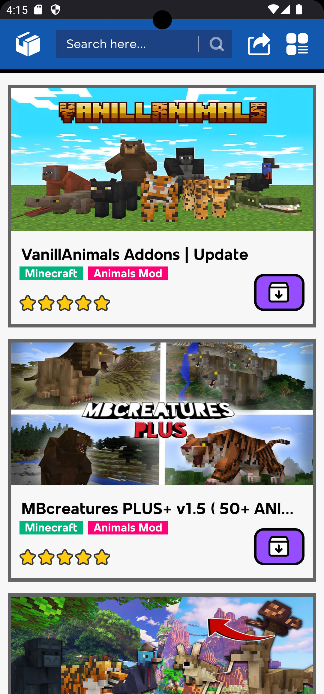 اسکرین شات 7 برنامه Real Animal Minecraft Mods