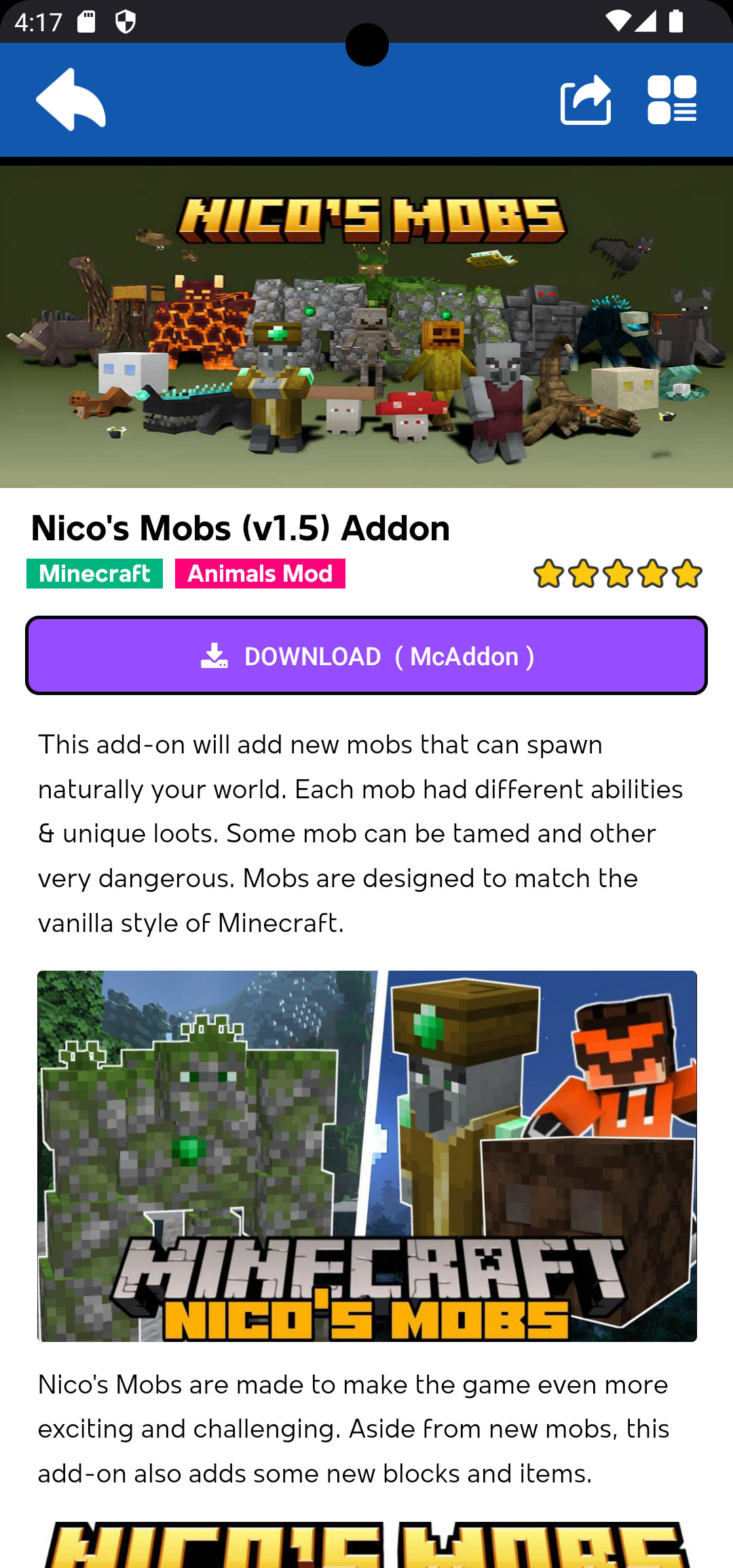 اسکرین شات 8 برنامه Real Animal Minecraft Mods