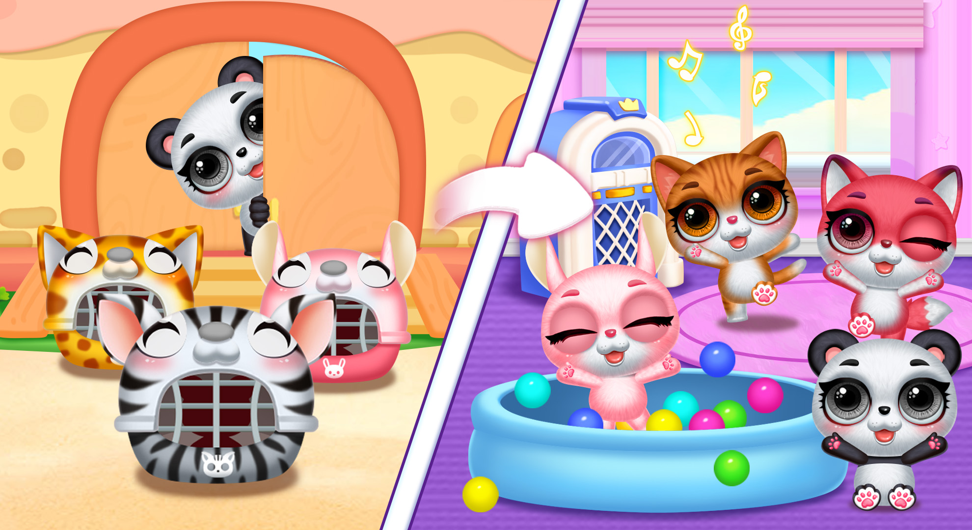 اسکرین شات 2 بازی Cute Pets Dream Paradise
