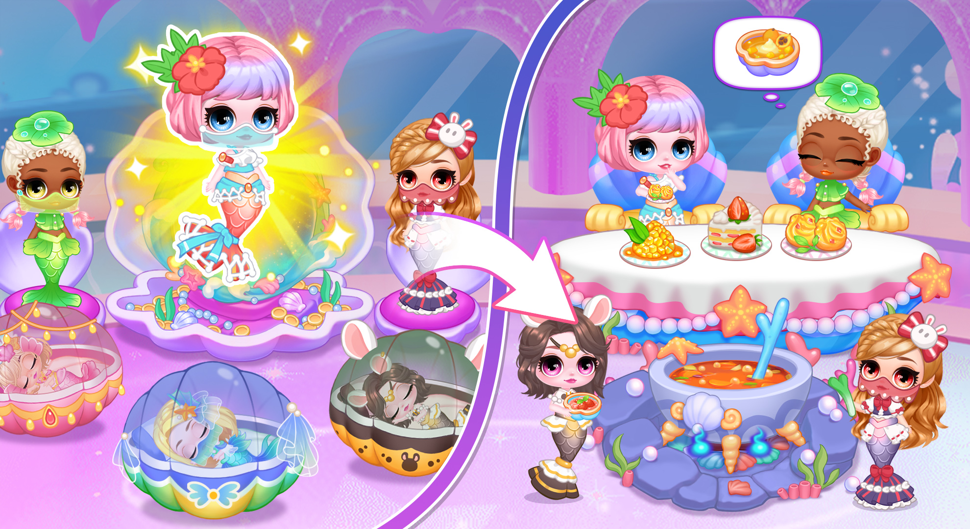 اسکرین شات 2 بازی Sweet Dolls：Mermaid Princess