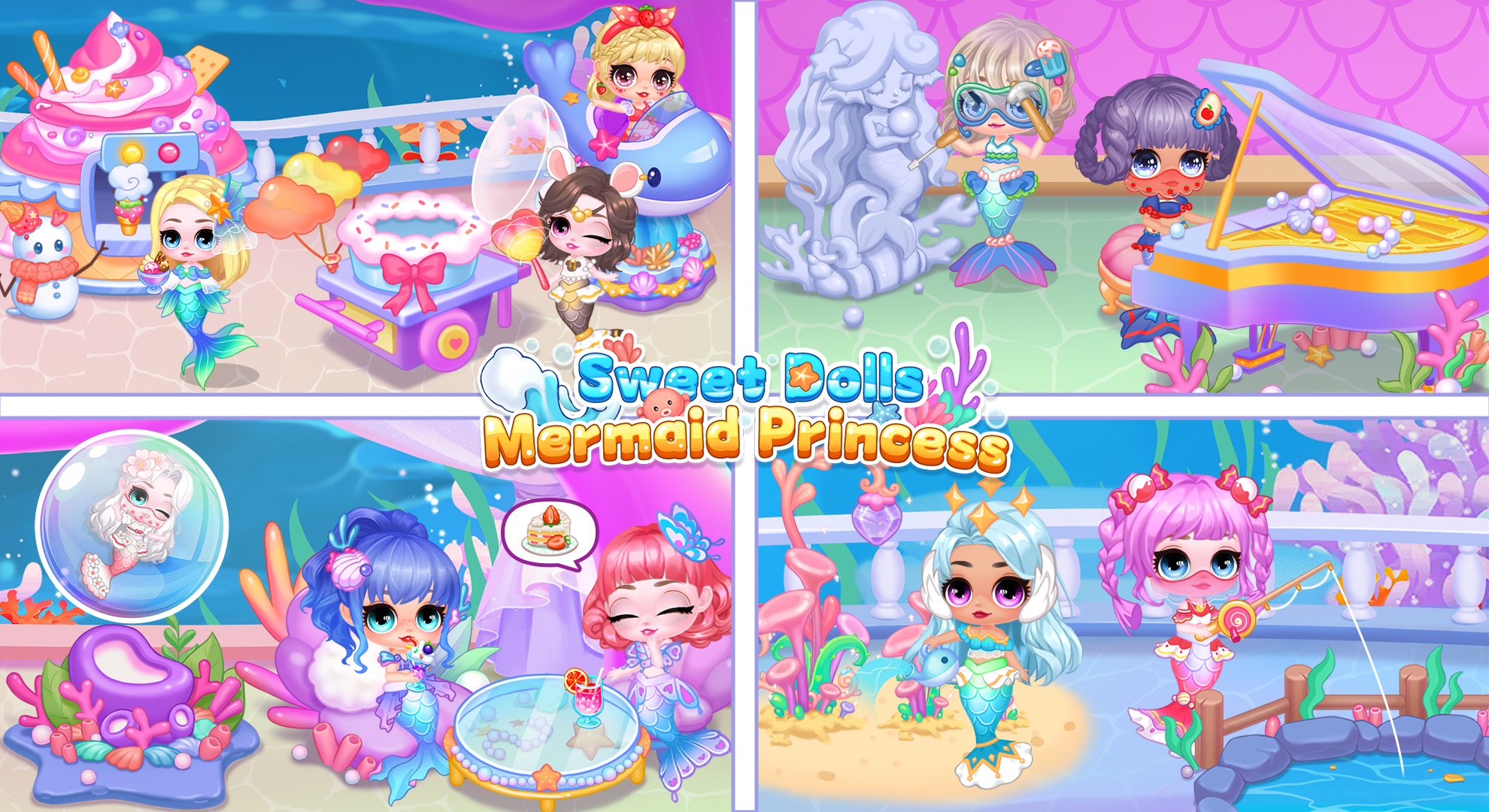 اسکرین شات 1 بازی Sweet Dolls：Mermaid Princess