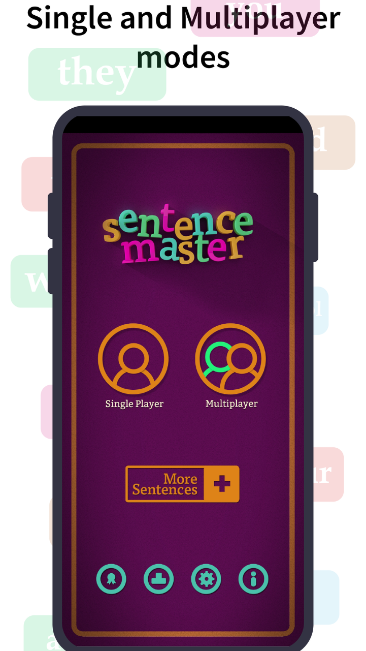 اسکرین شات 2 بازی Learn English Sentence Master