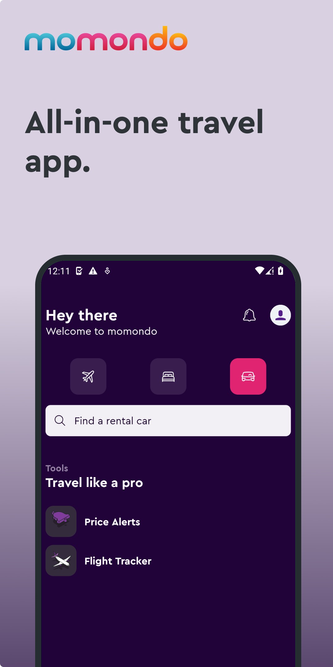 اسکرین شات 1 برنامه momondo: Flights, Hotels, Cars