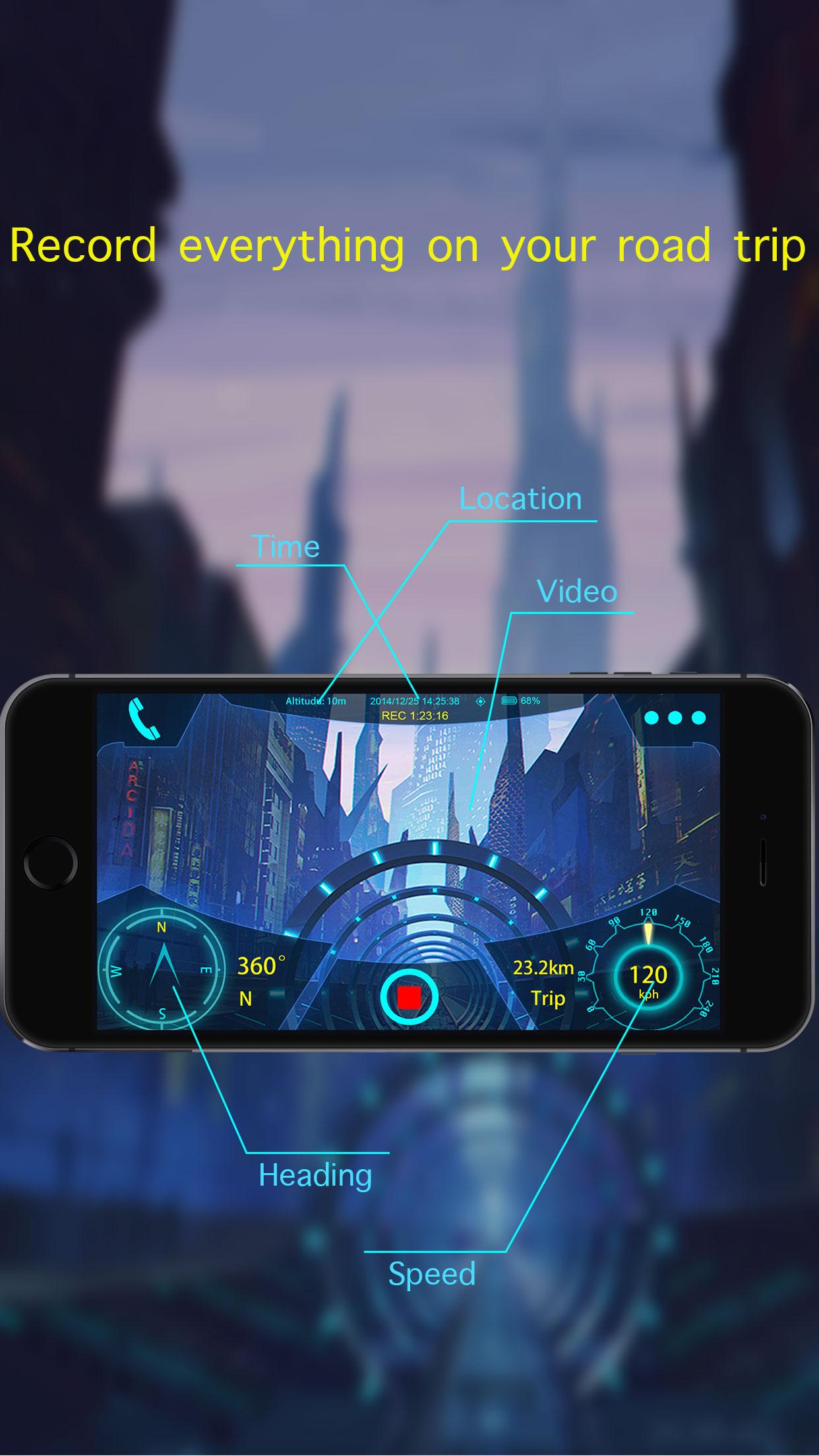 اسکرین شات 1 برنامه Car Camcorder