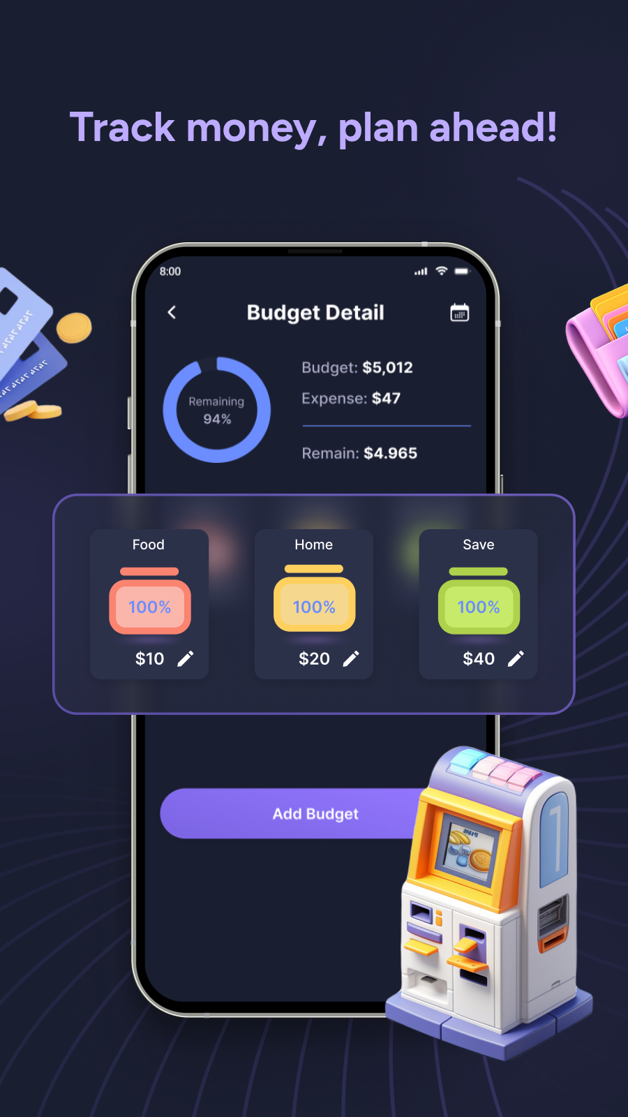 اسکرین شات 4 برنامه Personal Budget & Loan Tracker