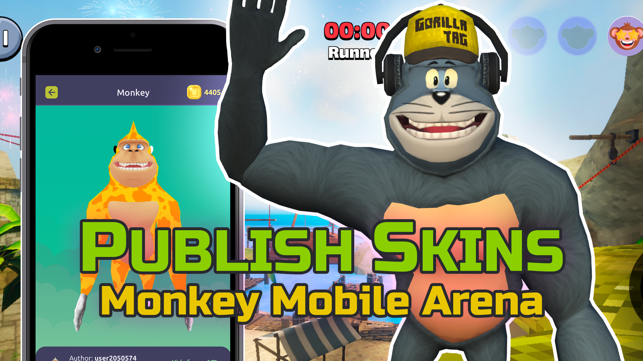 اسکرین شات 4 برنامه Gorilla Skins for Monkey Arena