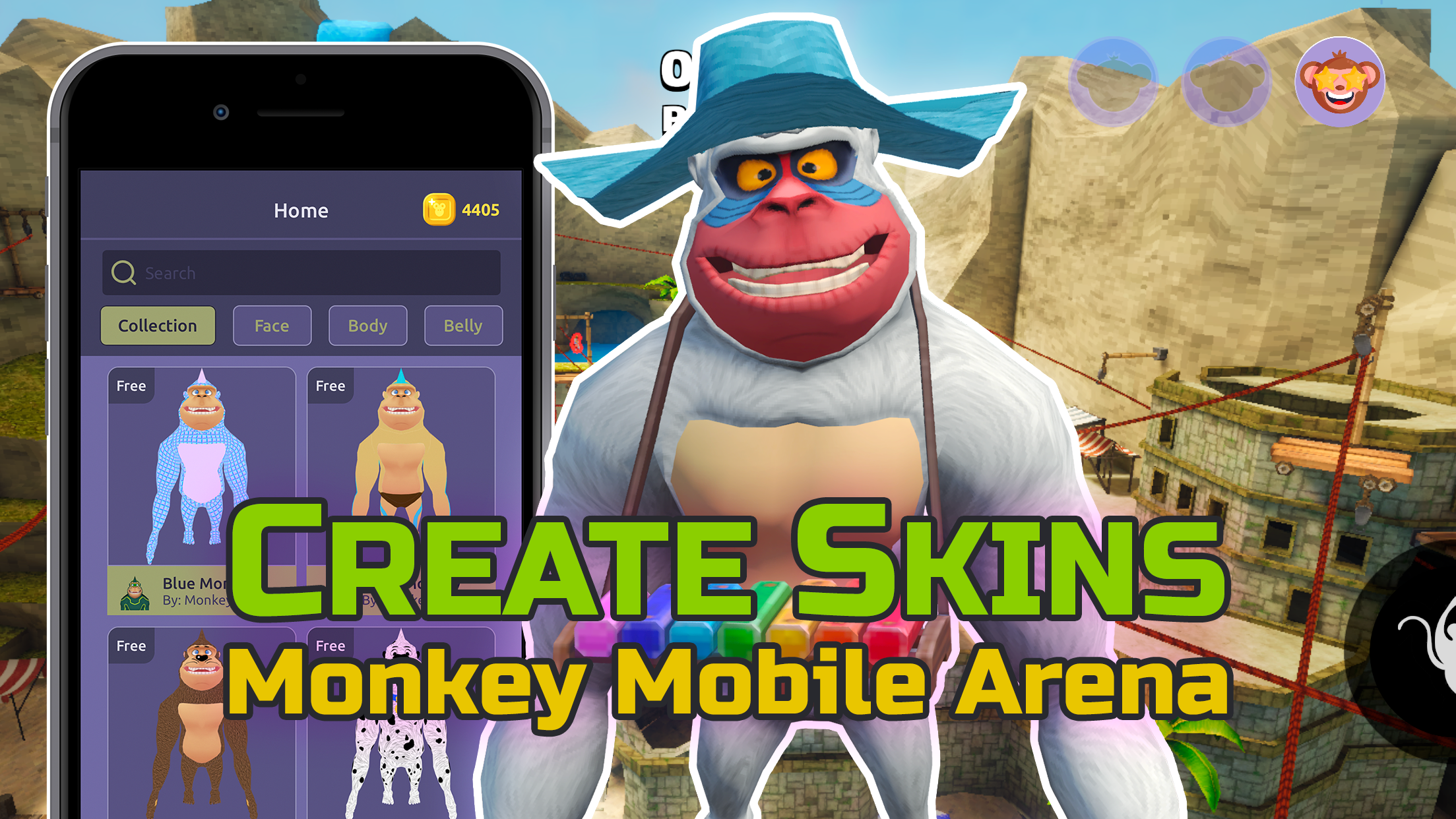 اسکرین شات 2 برنامه Gorilla Skins for Monkey Arena