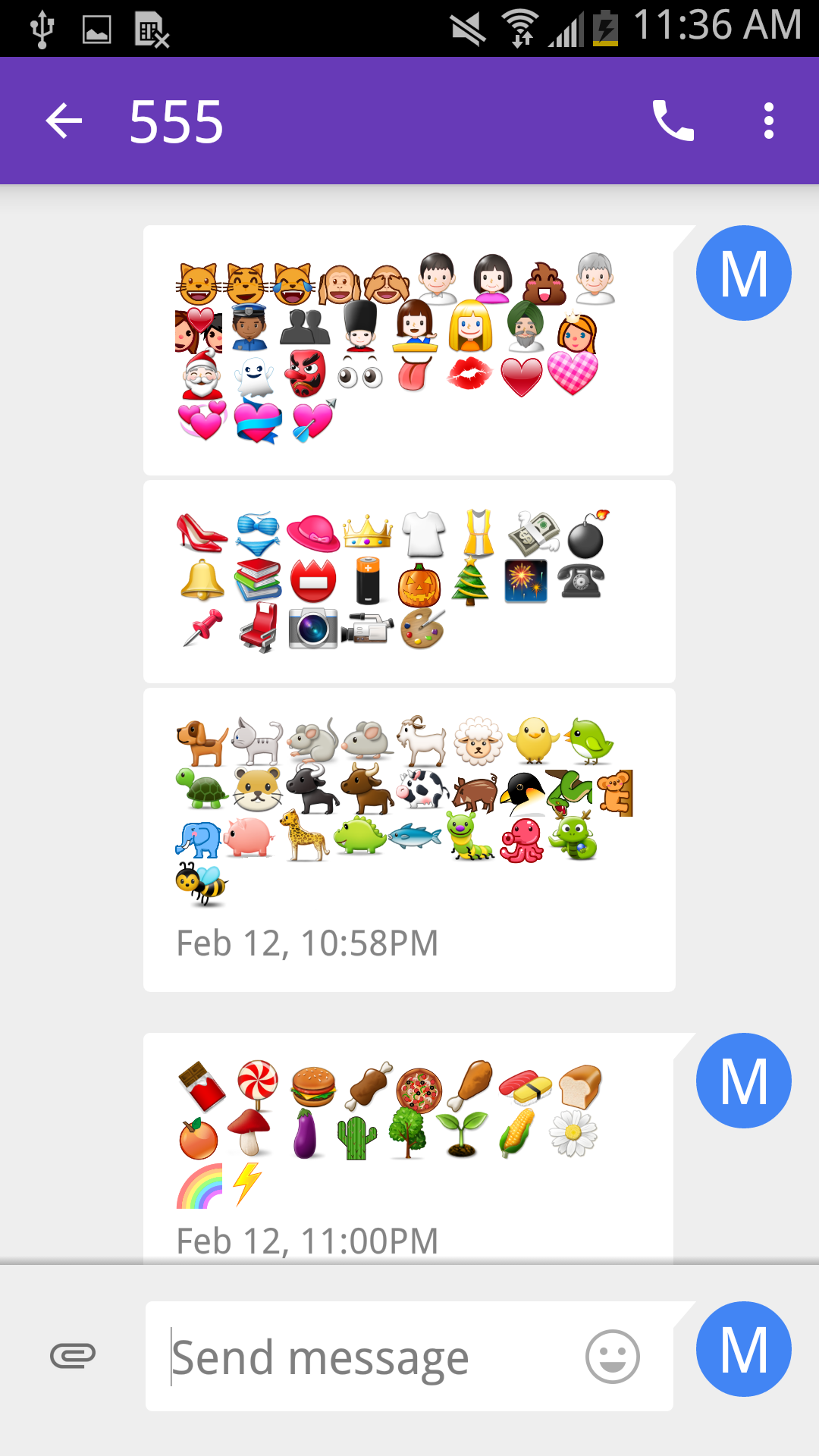 اسکرین شات 1 برنامه Emoji Fonts Message Maker
