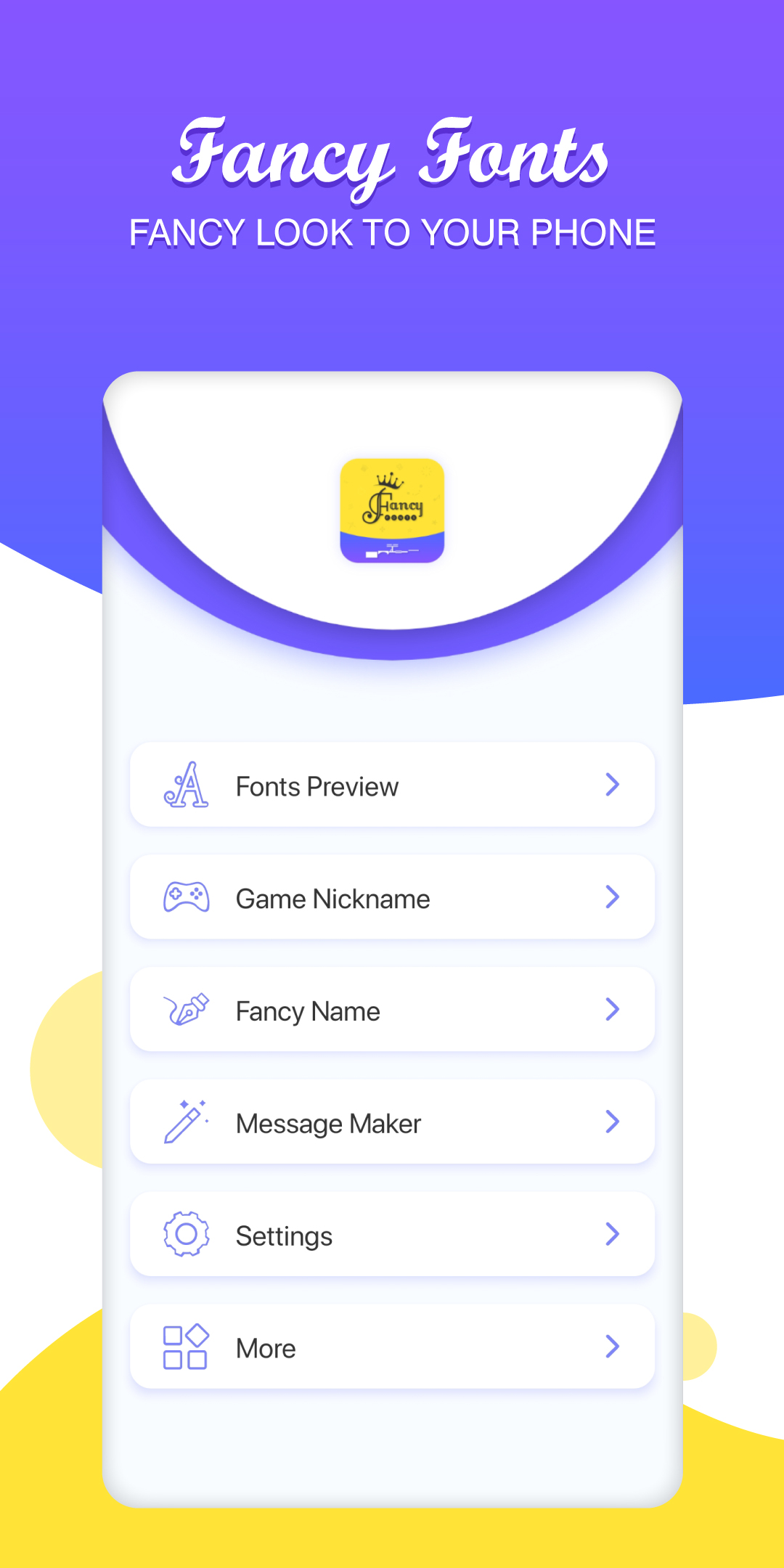 اسکرین شات 1 برنامه Fancy Fonts, Text and Nickname