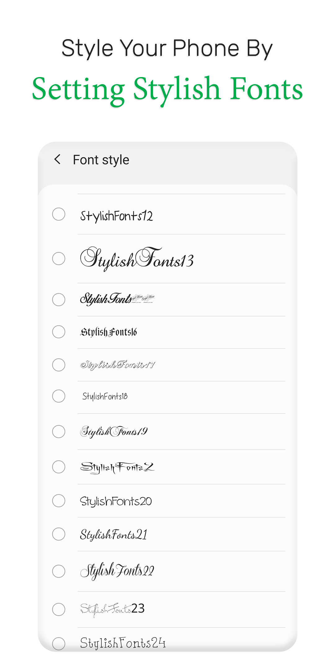 اسکرین شات 6 برنامه Stylish Fonts Keyboard