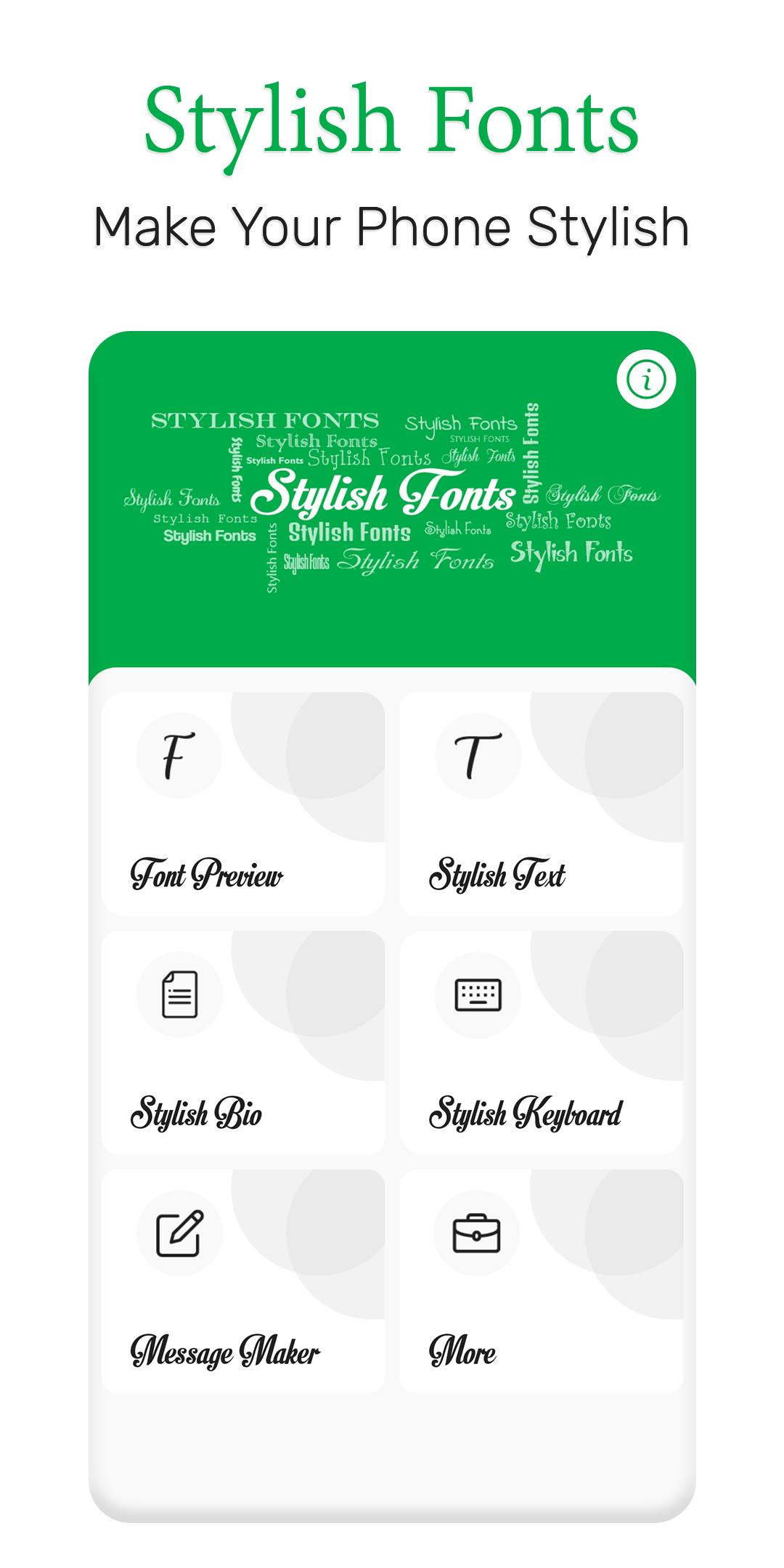 اسکرین شات 1 برنامه Stylish Fonts Keyboard