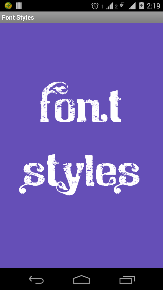 اسکرین شات 1 برنامه Font Styles