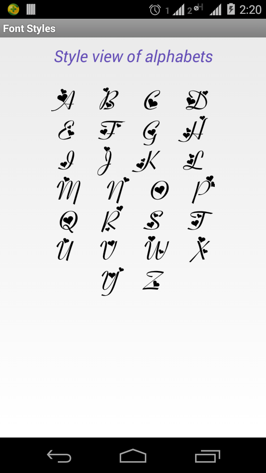 اسکرین شات 4 برنامه Font Styles