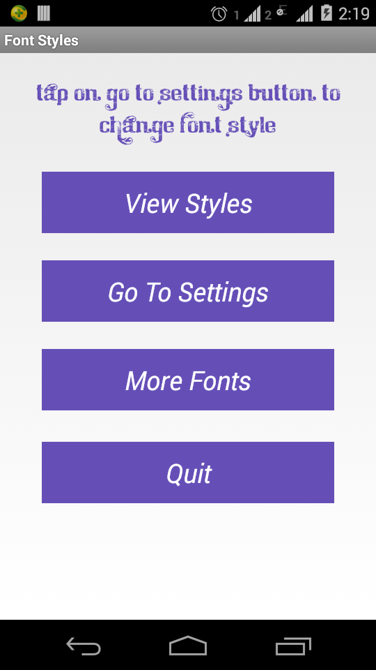 اسکرین شات 2 برنامه Font Styles