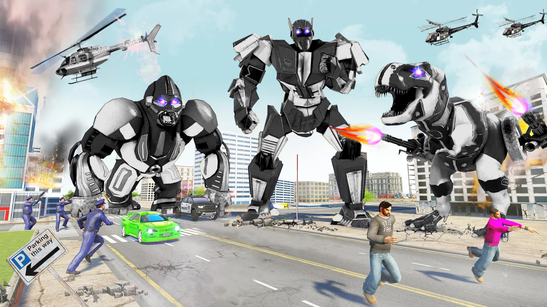 اسکرین شات 8 بازی Dino Car Robot Transform Games