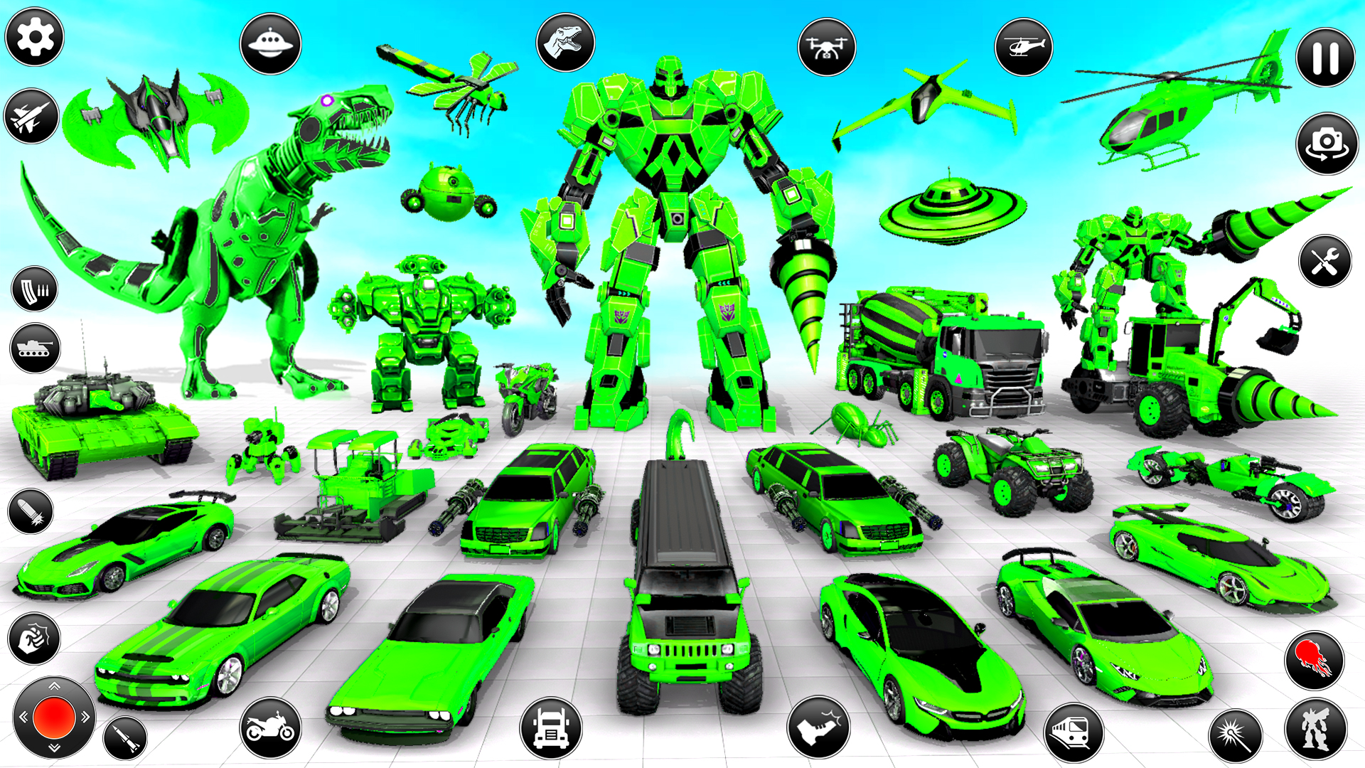 اسکرین شات 1 بازی Dino Car Robot Transform Games