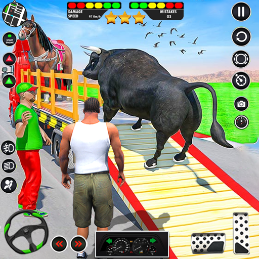 اسکرین شات 1 برنامه Animals Transport Truck Games