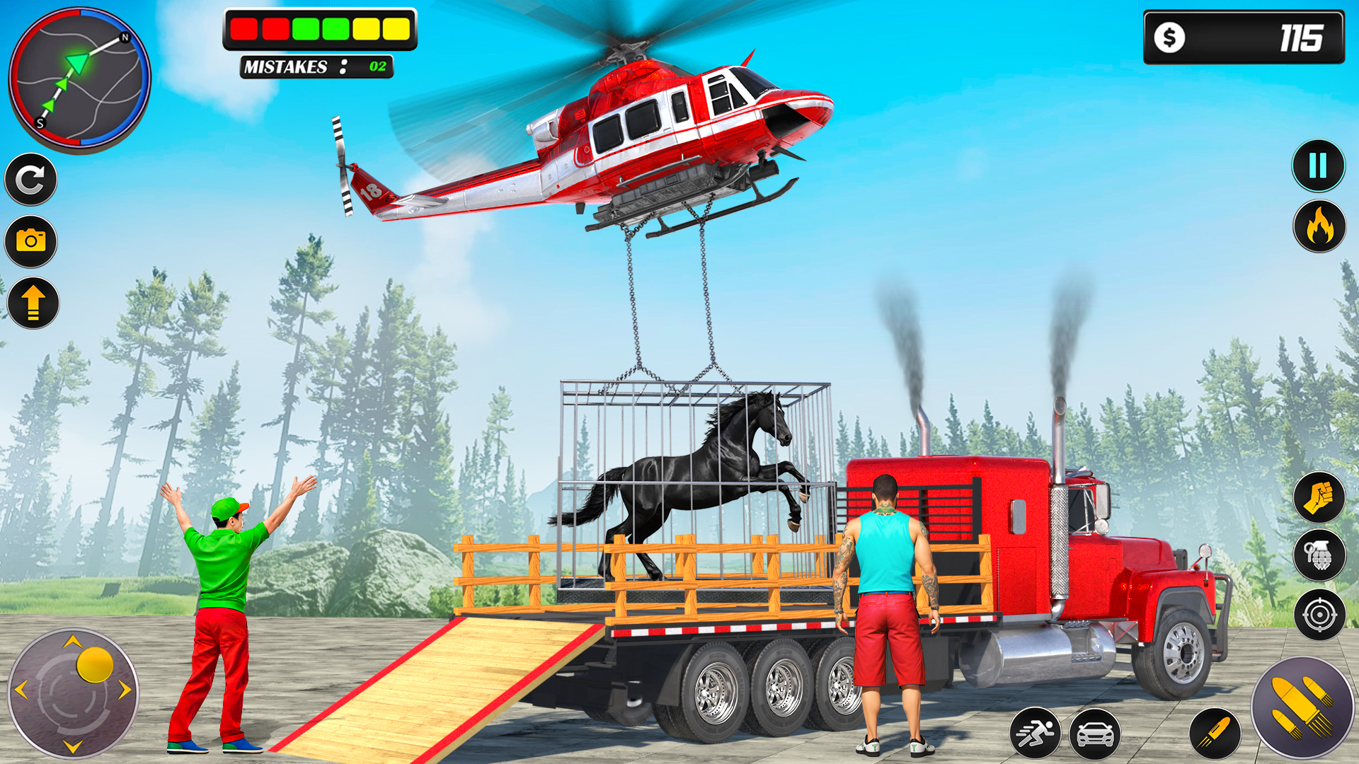 اسکرین شات 3 برنامه Animals Transport Truck Games