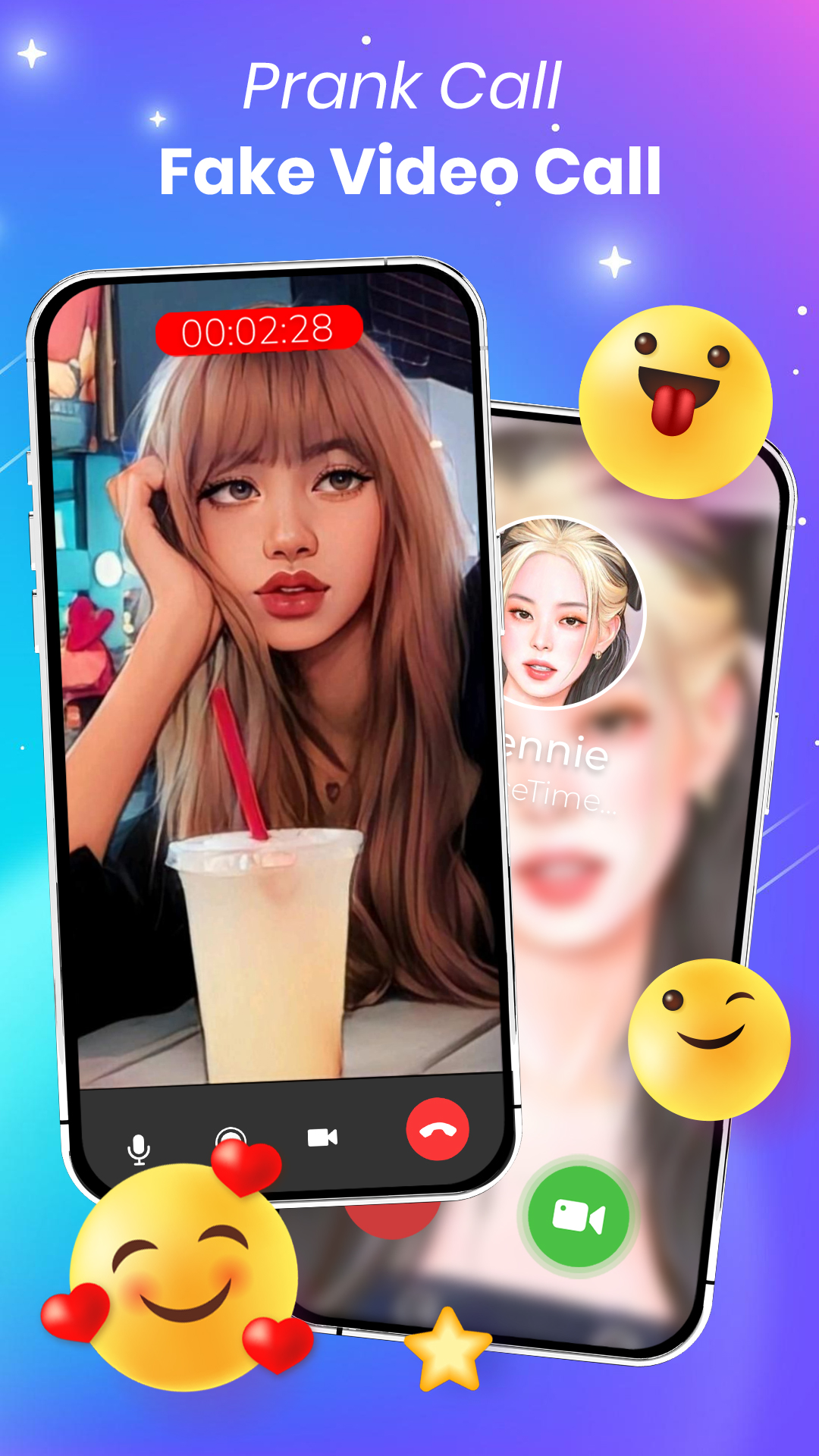 اسکرین شات 2 برنامه Viral Prank Video Call & Chat