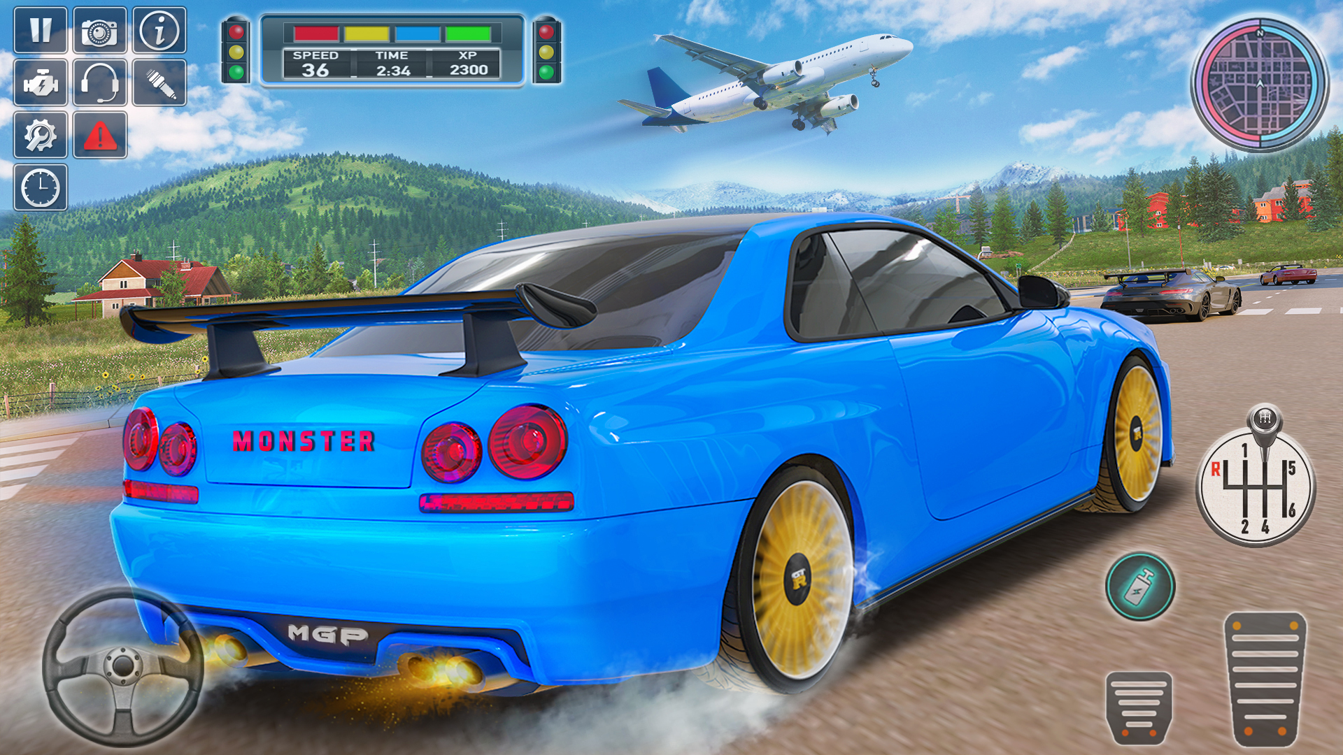 اسکرین شات 3 بازی Super Car Racing 3d: Car Games