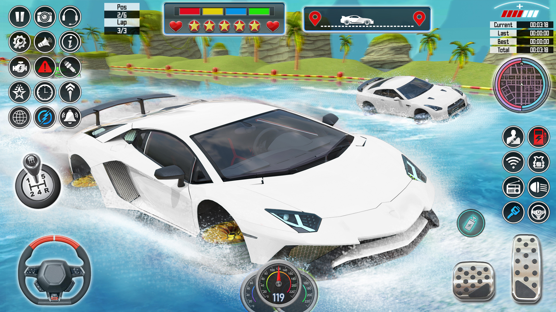 اسکرین شات 1 بازی Water Car Racing 3d: Car Games