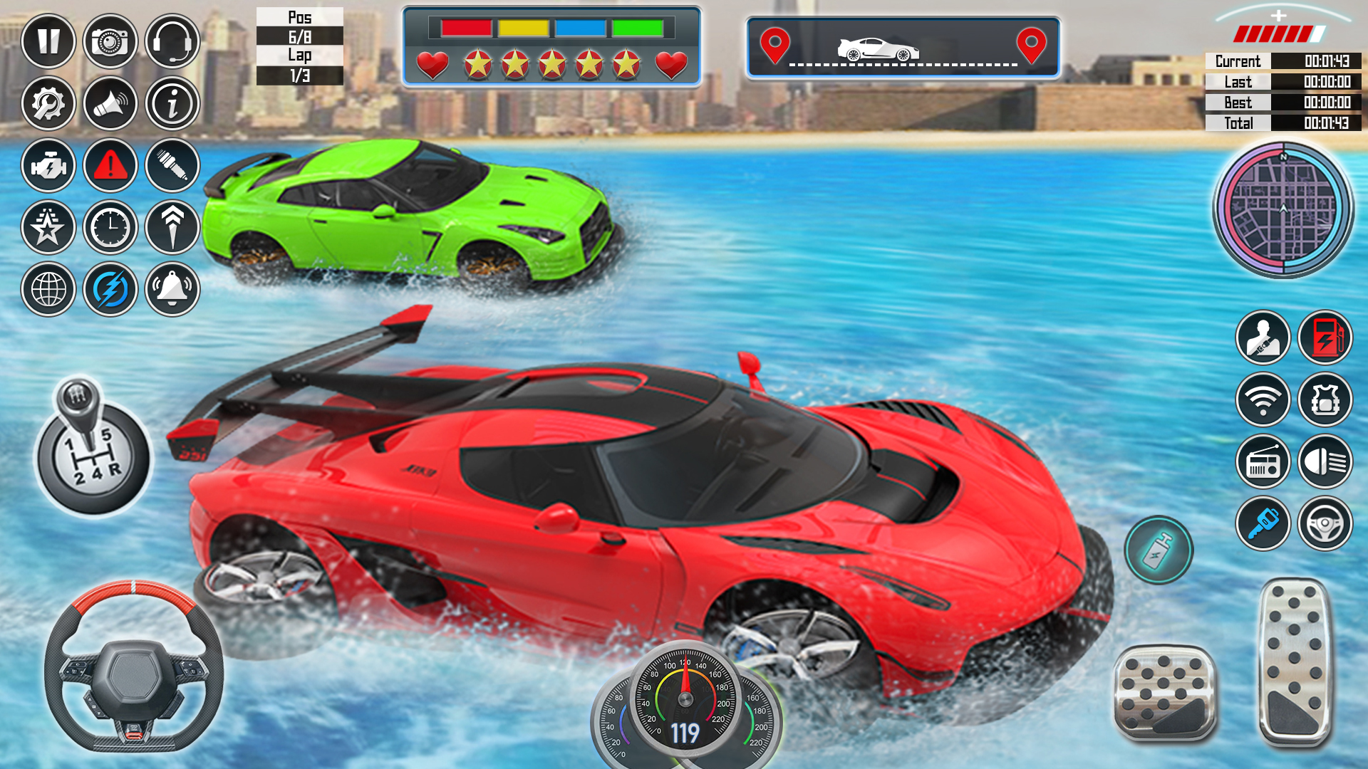 اسکرین شات 5 بازی Water Car Racing 3d: Car Games