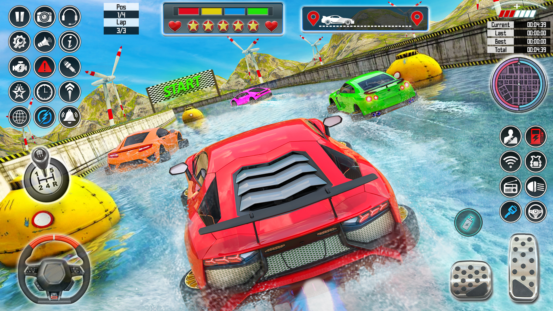 اسکرین شات 2 بازی Water Car Racing 3d: Car Games